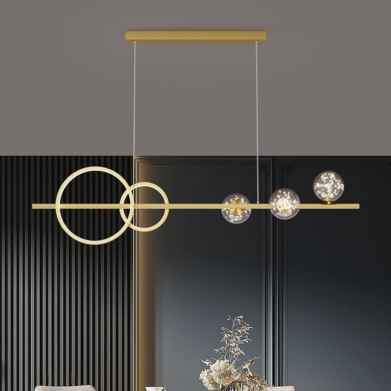 Moderne Metallanhänger Beleuchtung kugelförmiger Glas Anhängerleuchten