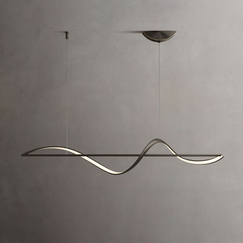 Unique Shape Modern Pendant Lighting Fixtures Metal 1 Light Island Light Fixture