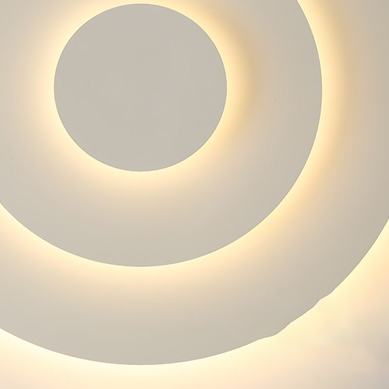 Modern Metal Flush Mount Geometric Shape Ceiling Lamp with Acrylic Shade for Bedroom