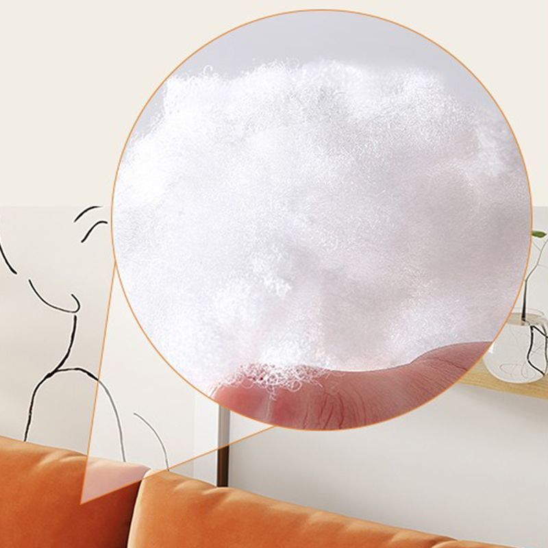 32.67" Wide Futon Sofa Bed with Storage Foldable Orange Synthetic Fiber