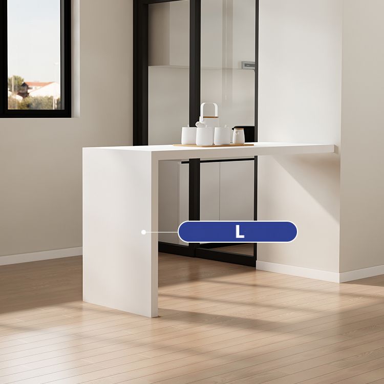 Modern White Sintered Stone Dining Bar Table for Kitchen Dining Room