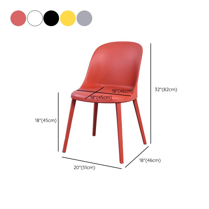 Modern Simple Side Chair Plastic Frame Dining Chair for Dining Room