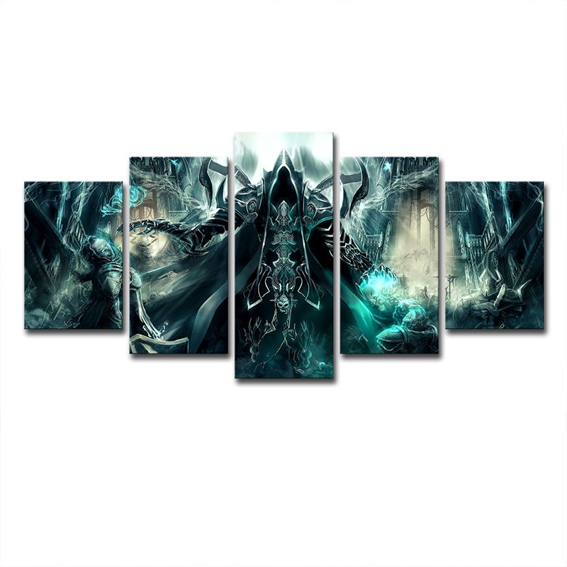 Green Dead War Wall Art Print Game Scene Kids Multi-Piece Canvas for Boys Bedroom
