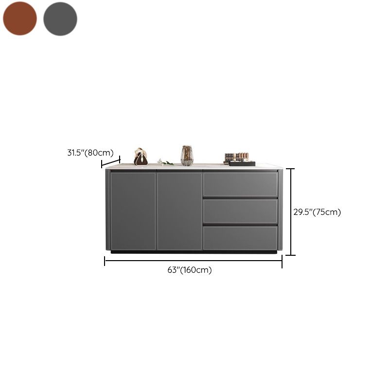 Modern Dining Room Kitchen Island Table Prep Table with Drawer