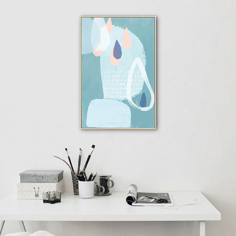 Soft Color Abstract Wall Art Decor Textured Cartoon Nursery Canvas Print, Multiple Sizes