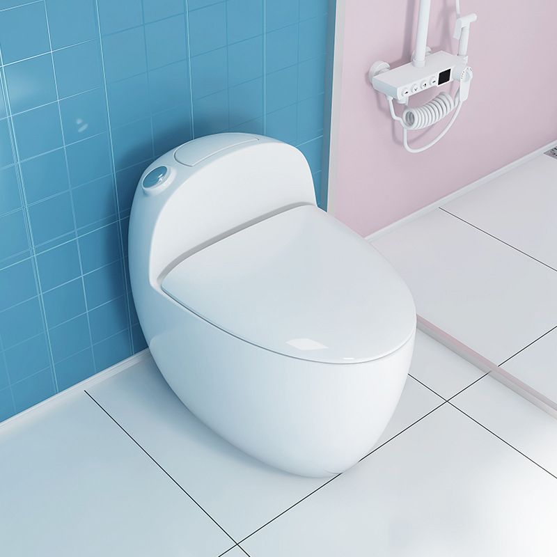 1-Piece Flush Toilet 1.2/1.6 GPF Elongated Toilet Bowl for Bathroom