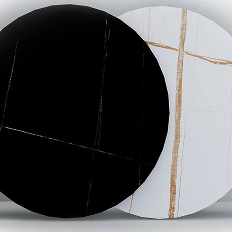 Modern Style Round Metal Table Metal Pedestal Base Coffee Table