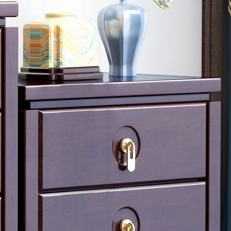 Mid-Century Modern Chest Rectangle with Drawer Solid Wood Straight Legs Accent Chest