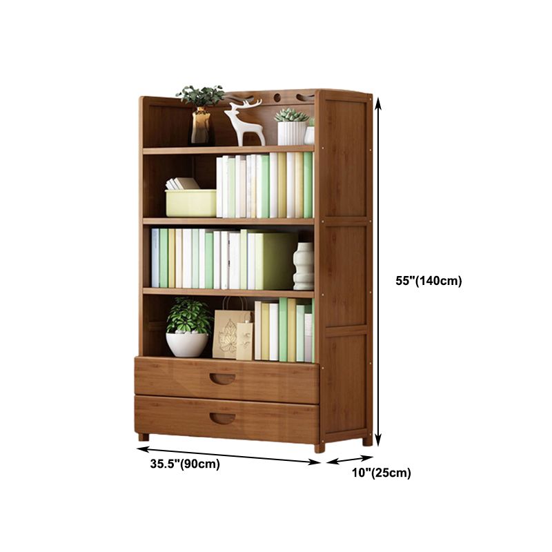 9.9" W Modern Bookcase Matte Finish Closed Back Bookshelf for Study Room