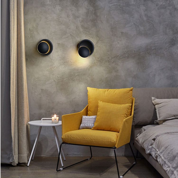 Disc rotondo Disc Acrilico Apparecchi per illuminazione a parete Lampada moderna a parete per camera da letto