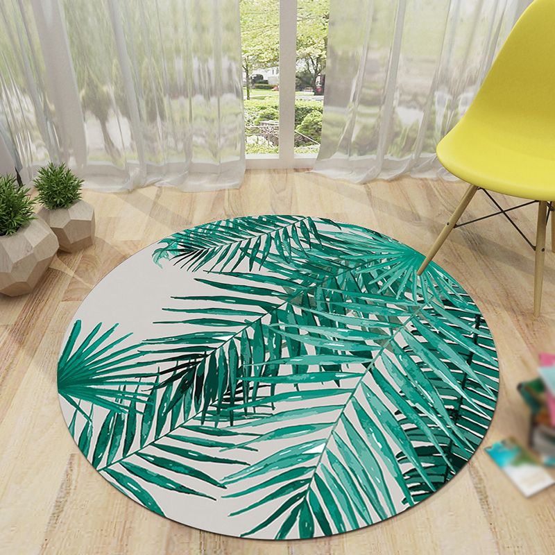 Runde mehrfarbige Gebiets Teppiche Polyesterblätter Innenteppich nicht rutschfestem Teppich für Wohnkultur