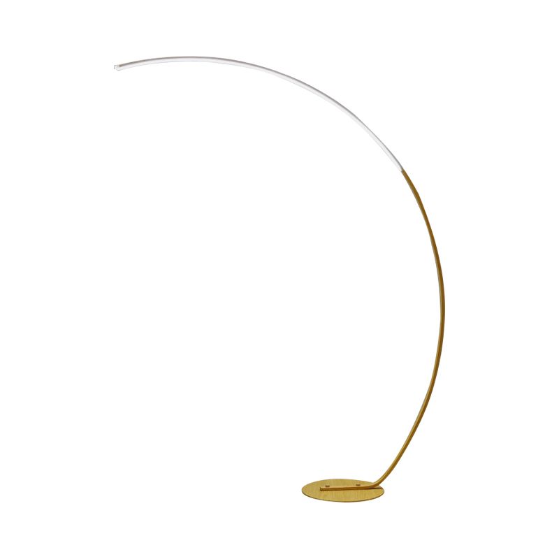 Illuminazione minimalista del pavimento a prua il soggiorno metallico lampada da pavimento a lettura in nero/beige