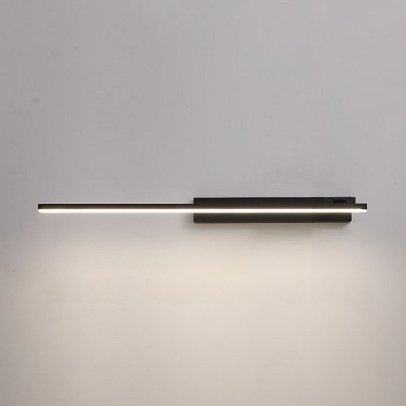 Metal Linear Mirror Light Fixture Minimalist Style LED Wall Mount Light Fixture