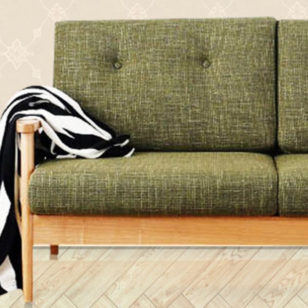 Contemporary Tufted Back with Square Arm in Cotton for Apartment