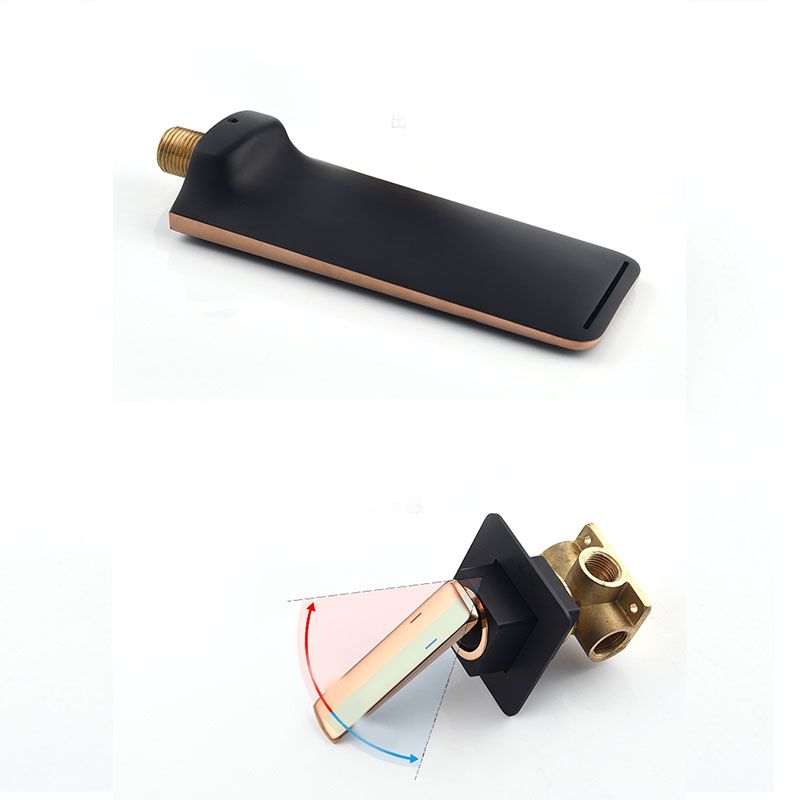 Modern Bathtub Faucet Wall-mounted Rod Handle Brass Bathtub Faucet
