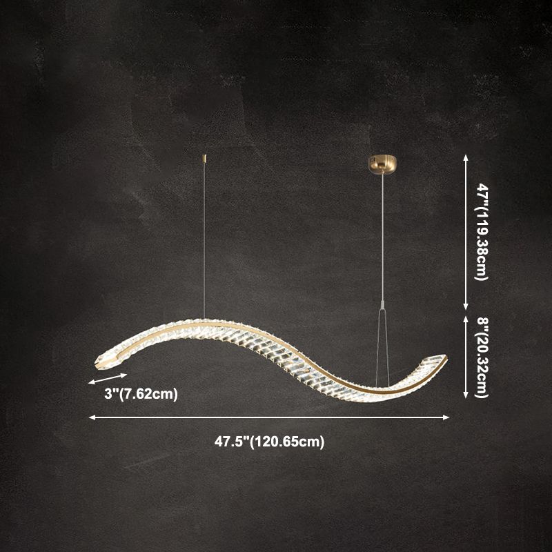 Modern Dining Chandelier Pendant Kitchen Dining Room Crystal Hanging Light Fixture