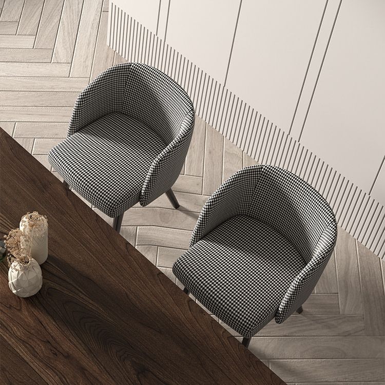 Contemporary Kitchen Dining Arm Chair Upholstered Side Chair with Wood Legs