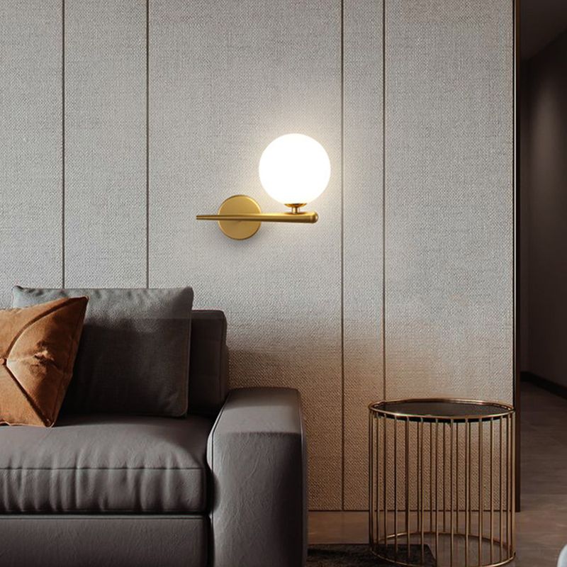 Modern Minimalist Style Global Wall Lighting Fixtures 1 Light Sconce with Glass Shade