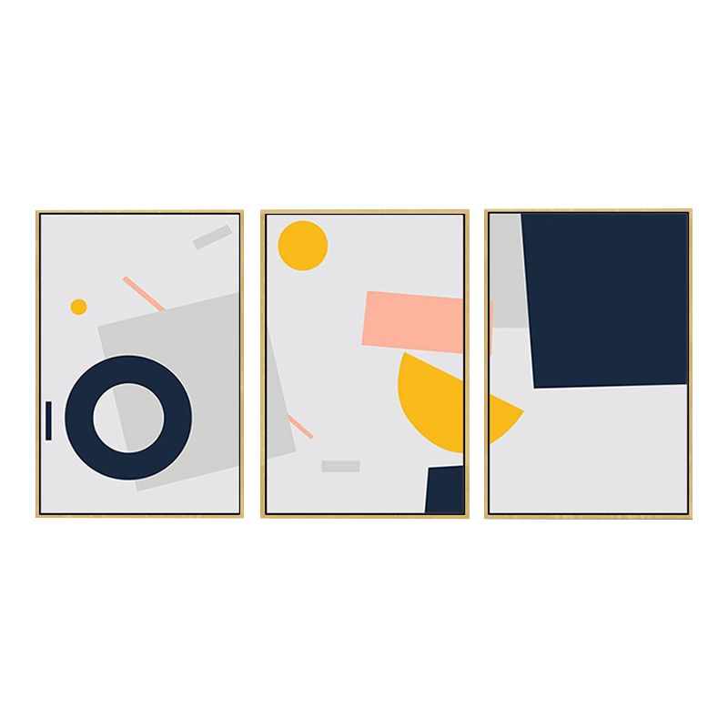 Multi-Piece Geometric Wall Art Canvas Print Modern Wall Decor for House Interior