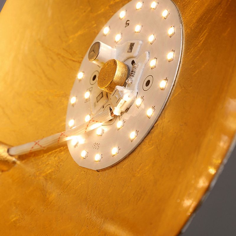 Rotatable LED Wall Sconce Post Modern Iron Round Wall Light in Gold