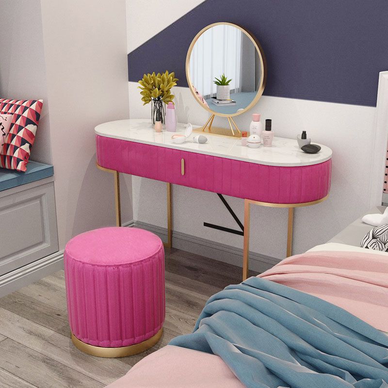 Gorgeous Round Pouf Solid Color Stain Resistant Pouf for Drawing Room