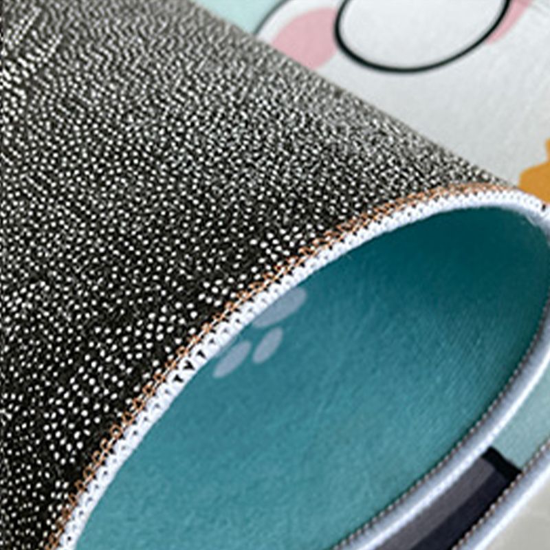 Light Green Carpet Polyester Geometric Area Carpet Non-Slip Backing Carpet for Home Decor