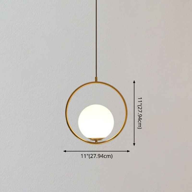 1 luminaires suspendus légers au milieu du siècle moderne en verre blanc suspendu suspendu pour chambre à coucher