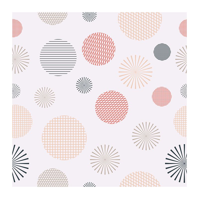 Geometric Pattern Mural Wallpaper Environment Friendly Living Room Wall Mural