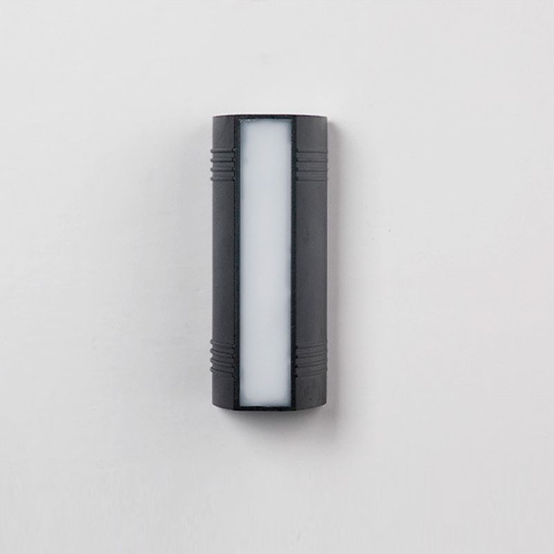 Nordic Aluminum Wall Light Waterproof Cuboid Wall Washer in Black for Outdoors