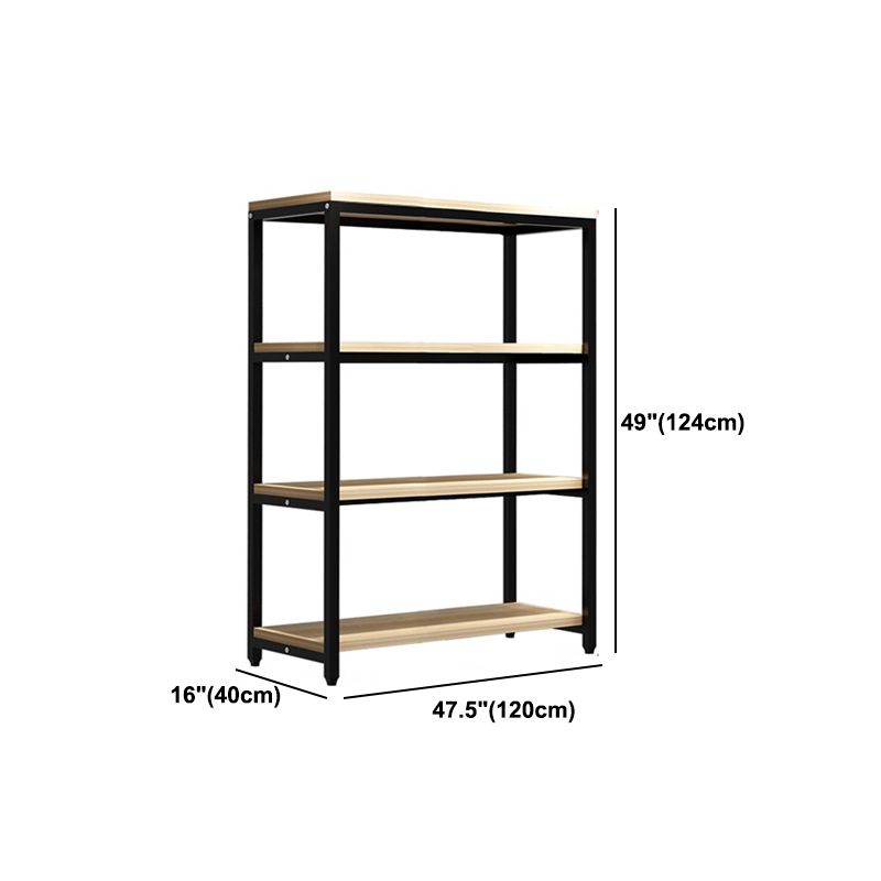 Metal Etagere Bookcase Industrial Open Back Book Shelf with Shelves for Office and Home