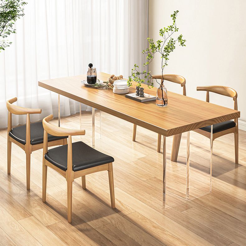 Modern Solid Wood Furniture 1/5/7 Pcs Standard Height Dining Room Table Set for Home Use