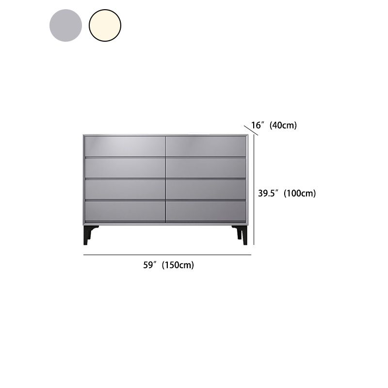 Contemporary Storage Chest Dresser 8 Drawers Storage Chest , 15.6 Inch Width