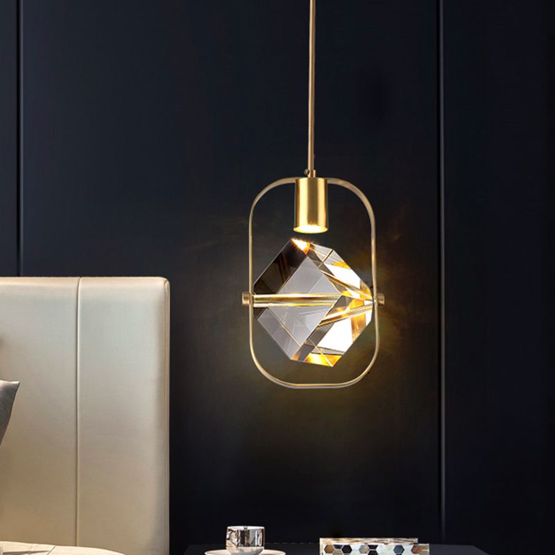 LED Crystal Chandelier Pendant Light Modern Simple Style Celling Hanging Light for Indoor