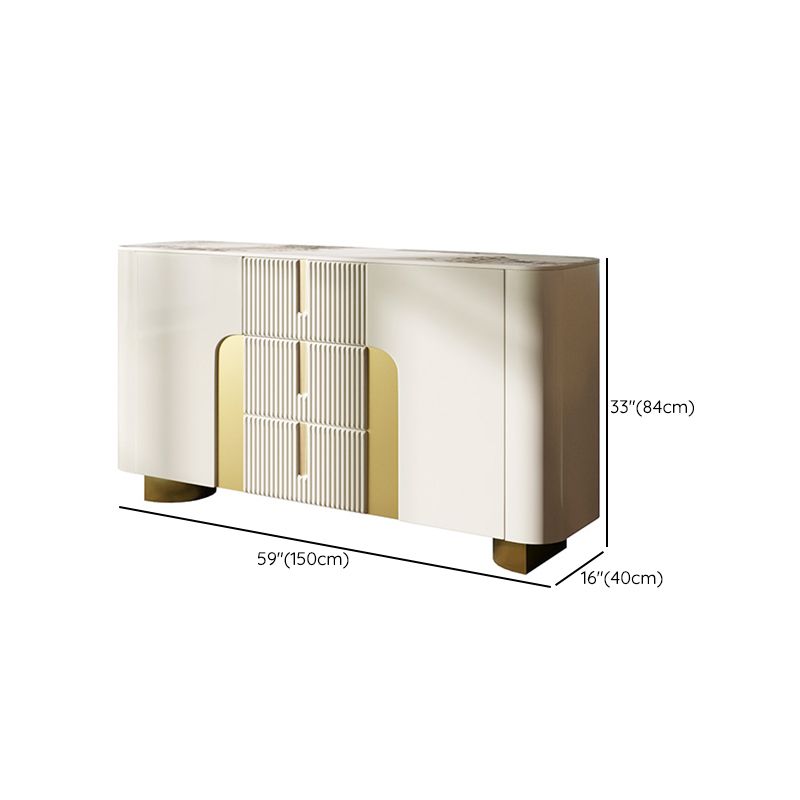 Glam Sideboard Buffet Cabinets Buffet Sideboard with 2 Doors and 3 Drawers