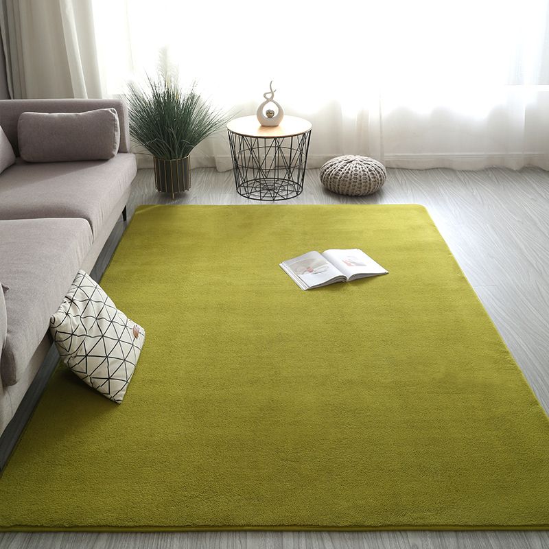 Simplicity Plain Area Rug Comfort Rug Polyester Anti-Slip Carpet for Home Decor