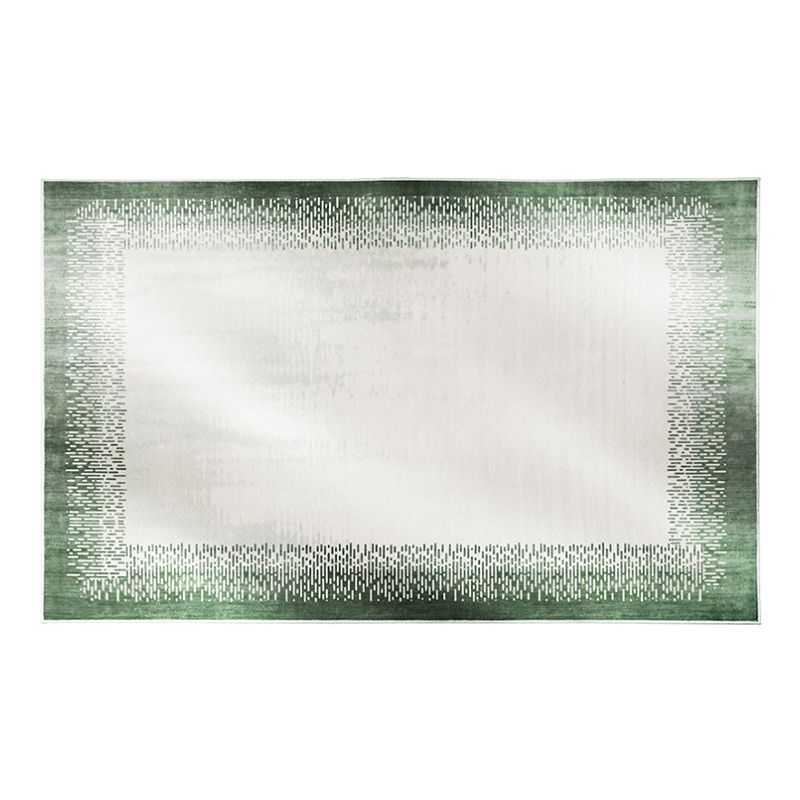 Green Modern Carpet Polyester Graphic Area Carpet Washable Carpet for Home Decor