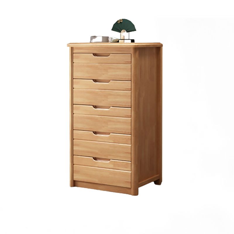 Rectangle Brown Walnut Accent Chest with Drawers Modern Chest