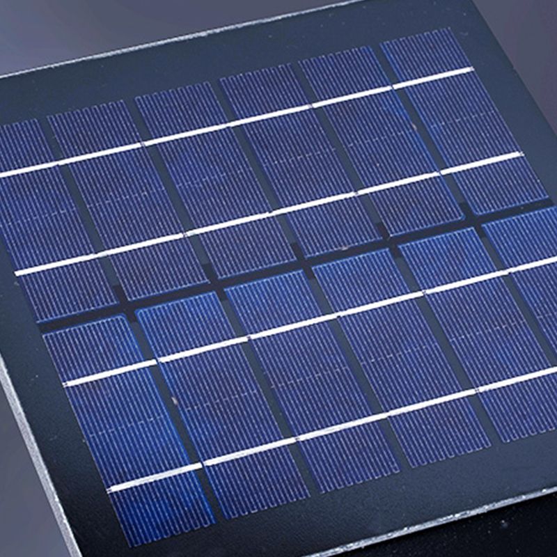 Modern Geometric Pillar Lamp Minimalist LED Solar Lighting Fixture for Garden