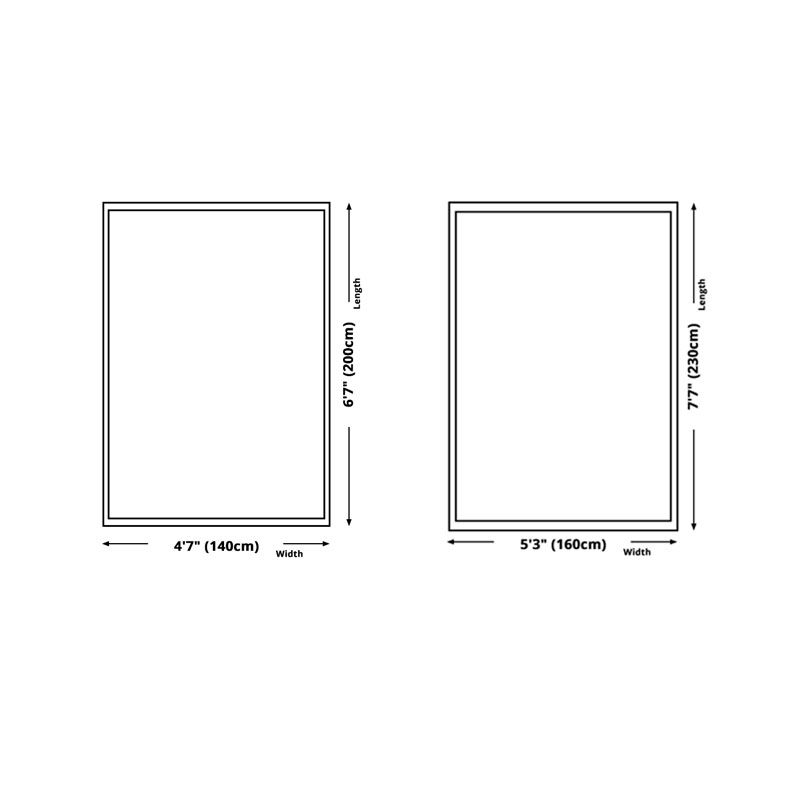 Modern Living Room Area Rug Blue Geometric Pattern Area Carpet Polyester Anti-Slip Rug