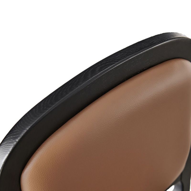 Contemporary Wood Dining Armless Chairs Open Back Dining Side Chair