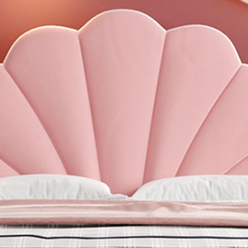 Glam Style Metal Panel Standard Bed with Arched Headboard for Bedroom