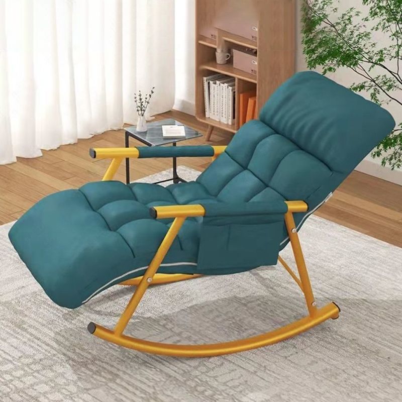 Tufted Cushions Rocker Chair Whole Colored Fabric Modern Rocker Chair in Living Room
