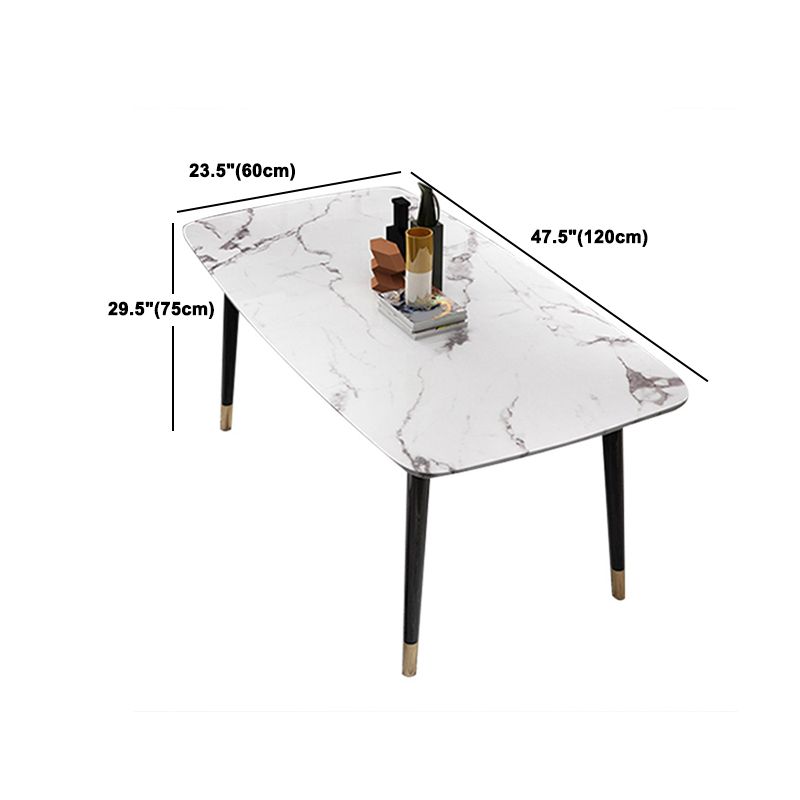 Glam Style Sintered Stone Dining Set Rectangle 1/2/4/6/7 Pieces Dining Set