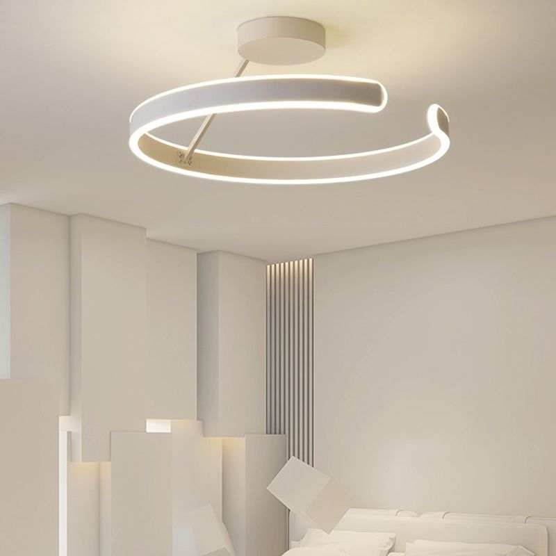 Modern Ceiling Light LED White Shaded Flush Mount Lighting for Foyer