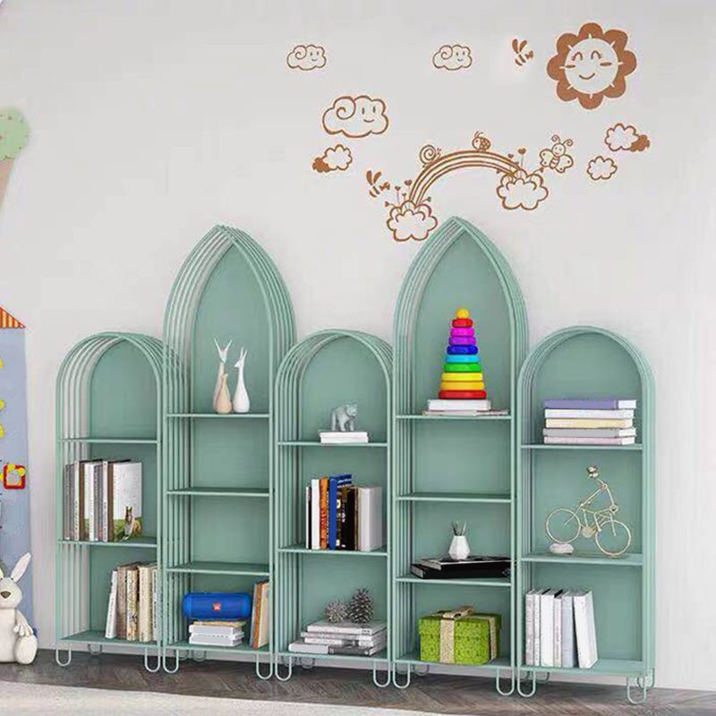 Modern Style Standard Bookshelf Closed Back Metal Bookcase for Home