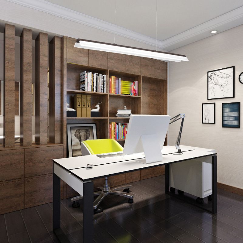 Metal Rectangle Pendent in Modern Style LED Suspended Lights for Office Conference Room