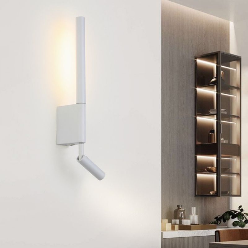 Modernism 2-Light White Wall Mounted Sconce Metallic LED Wall Light