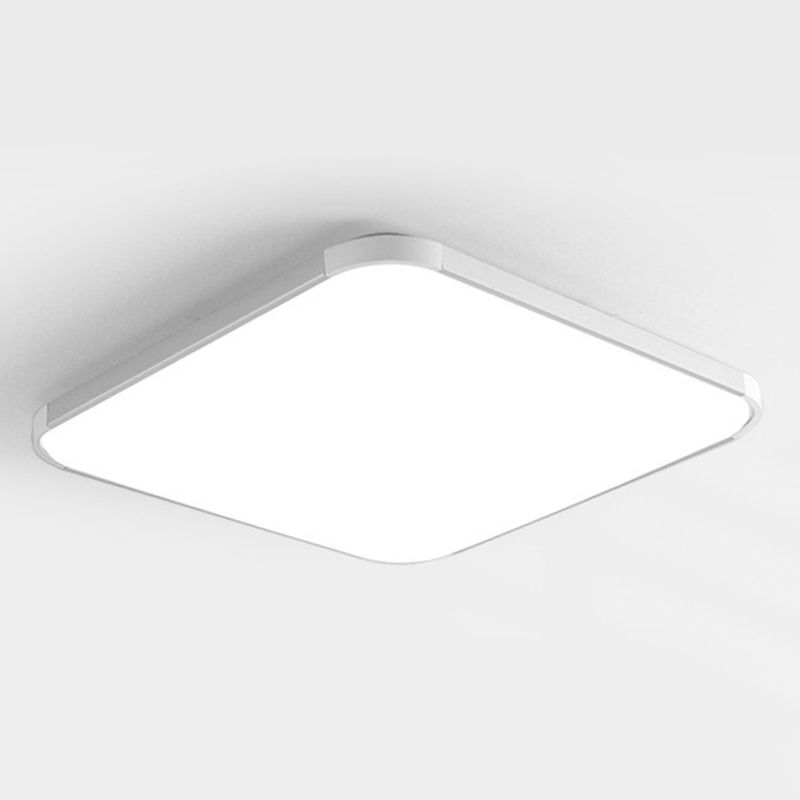 Geometric Flush Mount Contemporary Metal Flush Ceiling Light Fixture in White