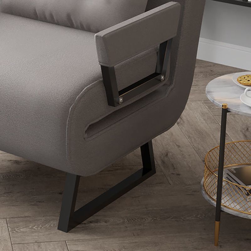 Faux Leather Chair Convertible Arms Included Chair for Living Room and Apartment