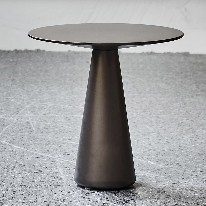 Mid-Century Metal Round Top Side Table 19.6-inch Pedestal End Table